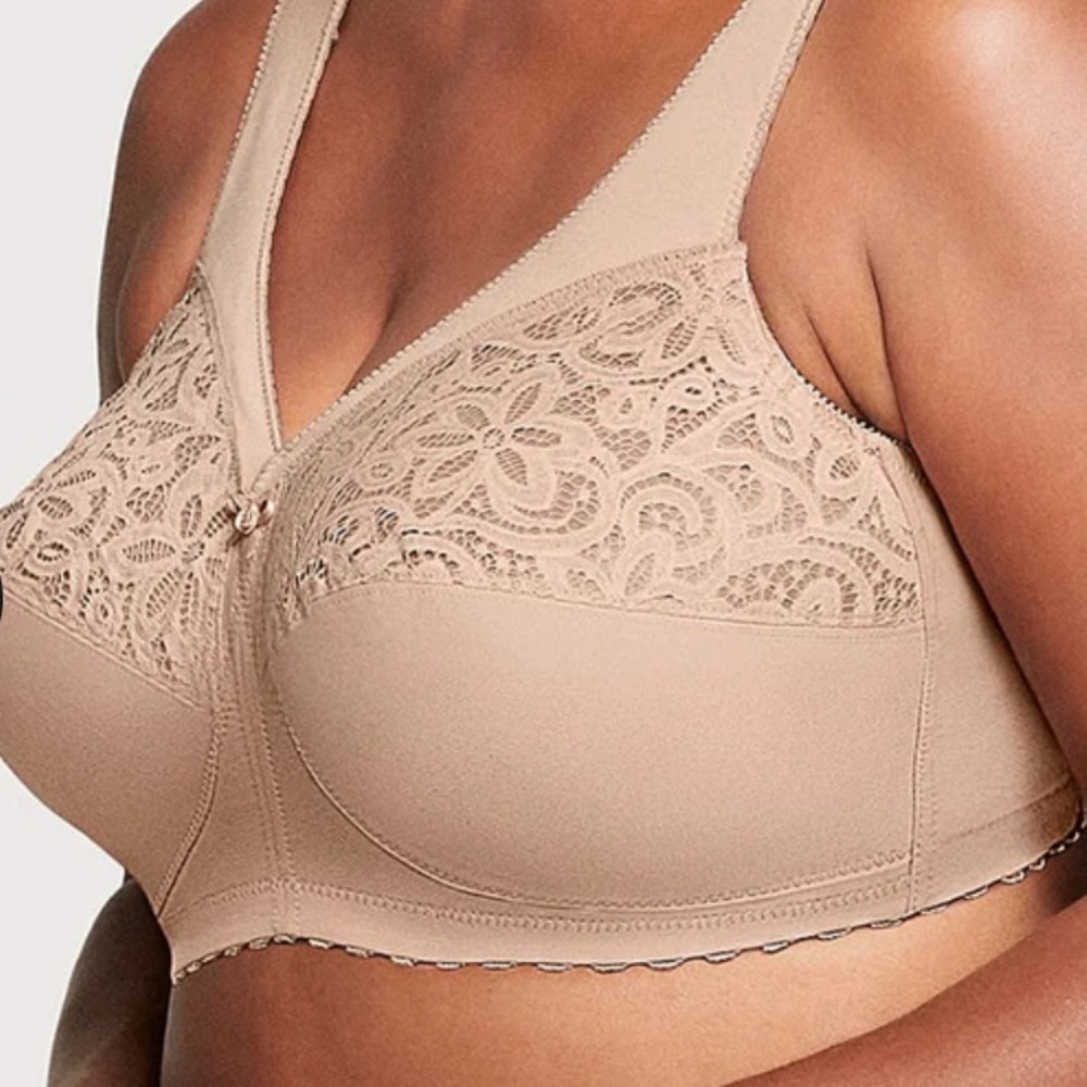 Glamorize MagicLift Cotton Support Wire-Free Bra  Size US 56DD
